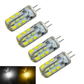 Offre spéciale 2015 ! [4 pcs/lot] ampoule LED G4 DC12V 1.5 W SMD2835 24 LED blanc froid/blanc chaud ampoule LED lampe