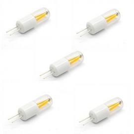 Ampoule LED COB à Filament G4 1.5W, remplacement de lampe halogène 20W (AC/DC 12V), 5 pièces