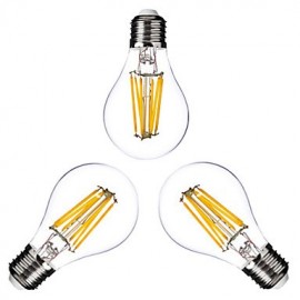 3 pièces E26/E27 6 W 6 COB 600 LM 2800-3200 K K blanc chaud A ampoules globe à intensité variable AC 220-240/V