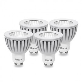 Spot LED GU10 3W MR16 COB 240-270 lm Blanc Chaud 4 pcs