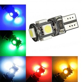 2 pièces ding yao T10 2 W 5X SMD 5050 120LM blanc froid/rouge/bleu/jaune/vert lumière de décoration décorative DC 12 V