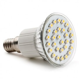 Spot LED 2W E14 / GU10 / E26/E27 PAR38 30 SMD 3528 90 lm Blanc Chaud