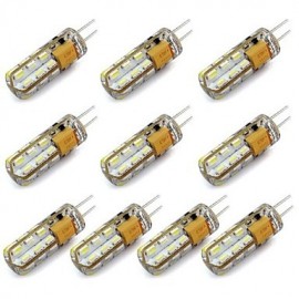 1,5W G4 LED à deux broches 24 SMD 3014 144 lm Blanc Chaud / Blanc Froid Décoratif DC 12 10 pcs