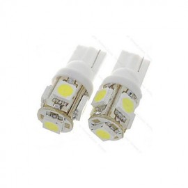 2 pièces T10 5X SMD 5050 1200LM blanc froid/rouge/bleu/jaune lumière de décoration décorative DC 24/DC 12 V