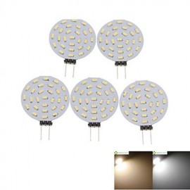 5 x G4 MR11 GU4 GZ4 3W 27x4014SMD LED 3000K/6000K blanc chaud/blanc froid ampoule LED de forme ronde AC/DC12V