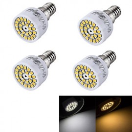 4PCS E14 3W 24-SMD 2835 Spot LED Blanc Chaud Blanc Froid 240lm (AC 220~240V)