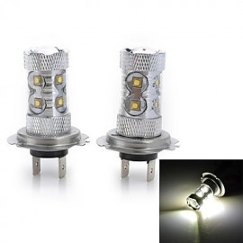 Haute puissance H7/H3/H1/H4/H11 50W 3000LM lumière blanche froide 10-Cree LED phare antibrouillard/phare de voiture (12V/2 pièces)