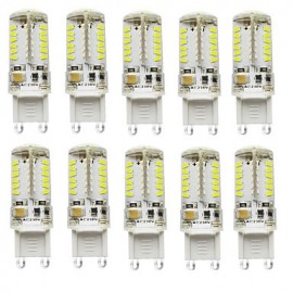 10 pièces G9 57LED SMD3014 300-450LM blanc chaud/blanc/blanc naturel décoratif/étanche DC/AC10-20V LED bi-pin