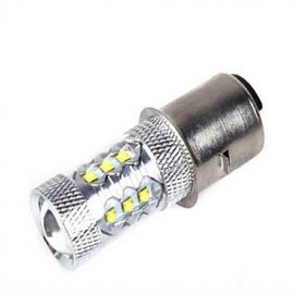 1X H6 BA20D 80W 14LED haute puissance, 2800-3500/6000-6500 K, blanc froid, lampe LED pour moto, DC 24/DC 12