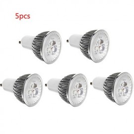 5 pièces 3W GU10/GU5.3/E27/E14 350LM lumière de couleur blanc chaud/froid LED spots (85-265V)