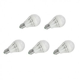 5 ampoules LED E27 5 W 9xSMD5630 400 lm.