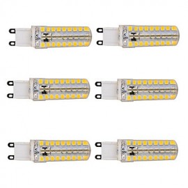 6 pièces G9 Dimmable 5.5W 72x2835SMD 480LM 3000K/6000K blanc chaud/blanc froid ampoule de maïs LED (AC200-240V)