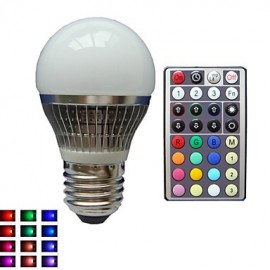 1 pièces E27 4 W 1X LED haute puissance variable/32 touches télécommandées/décoratives RGB LED ampoules globe AC85-265V