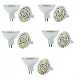 10 pièces MR16 60SMD 3528 550-600LM DC12V blanc chaud/blanc variable/projecteur LED décoratif