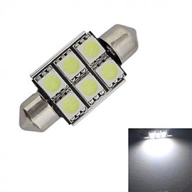 Feston 36mm 1.5W 6x5050SMD 100-150LM 6000-6500K lumière blanche froide LED lumière de voiture (DC 12V)