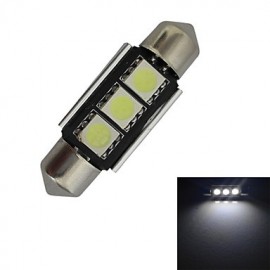 Feston 36mm 1W 3x5050SMD 60-70LM 6000-6500K lumière blanche froide LED lumière de voiture (DC 12V)