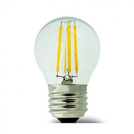 Ampoules à Filament LED E26/E27 4W 4 COB 400 lm, blanc chaud G45 edisonintage, sans flash, 1 pièce