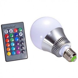 5W AC85-265V E14 / GU10 / E26/E27 / B22 Ampoules Intelligentes LED A60(A19) 1 LED haute puissance 500 lm RVB Intensité variable / Télécommandé / Décoratif 1 pcs