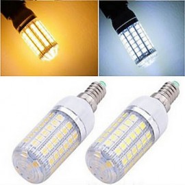 1 pièces E14 15W 69LED SMD 5050 1200 LM 2800-3500/6000-6500 K blanc chaud/blanc froid ampoules de maïs AC 220