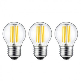 3PCS 6W E26/E27 Ampoules à Filament LED G45 6 COB 560 lm Blanc Chaud (220V-240V)