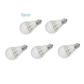 5 ampoules LED E27 7 W 12 x SMD5630 550 lm.