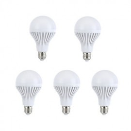 Ampoules Globe LED 9W E26/E27 A60(A19) 15 SMD 5630 330-360 lm Blanc Chaud/Blanc Naturel Décoratif 5 pcs