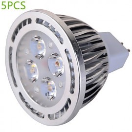 5 pièces GU5.3 (MR16) 6 W 4 SMD 540 LM blanc chaud/blanc froid MR16 spots décoratifs/AC 12