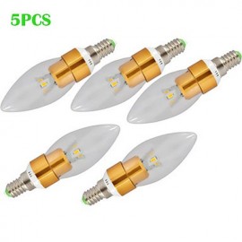 5 pièces offre spéciale Supe r Bright 7 W E14 pointe LED lampe à bulles bougie lustre ampoule