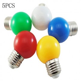 Ampoule LED couleur E27 1W, petite ampoule décorative extérieure, éclairage coloré, lumières de noël, 5 pièces