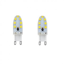 2 pièces G9 14LED SMD2835 4W AC220V/AC110V 300-400LM blanc chaud/blanc froid/blanc naturel les lumières LED en Silicone