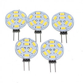 5 ampoules LED G4/MR11/GU4/GZ4 4,5 W blanc chaud 450 lm (12 V AC/DC).