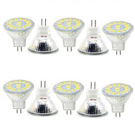 5W GU4(MR11) Lumière de Décoration MR11 15 SMD 5730 480LM lm Blanc Chaud / Blanc Froid Décoratif 9-30 10 pcs