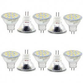 3W GU4(MR11) Lumière de Décoration MR11 12 SMD 5730 380LM lm Blanc Chaud / Blanc Froid Décoratif 9-30 10 pcs