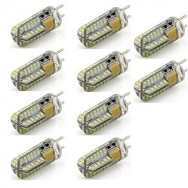 Ampoule Led en gel de silice GY6.35, 48 SMD 3014 AC/DC12V, blanc ou blanc chaud, pour projecteur de bateau, camping-car, maison (10 pièces)