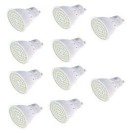 10 pièces GU10 3W blanc chaud/blanc froid 250lm 48-SMD2835 projecteur LED AC220V