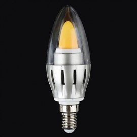 Ampoule LED blanche de style bougie E14 5W 400LM 2700K (90 ~ 265V), durée de vie de 15 000 heures, certifiée CE-argent