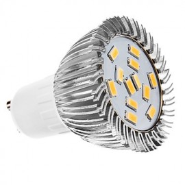 Spot LED GU10 4W MR16 12 SMD 5630 360 lm Blanc Chaud /