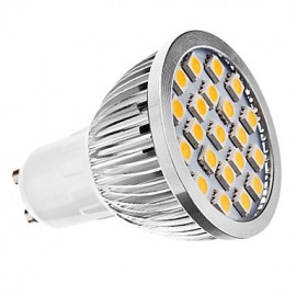 Spot LED GU10 3W MR16 21 SMD 5050 240 lm Blanc Chaud /