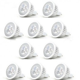 10 spots LED 3 W MR16 350 lm (12 V).