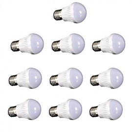 10 pièces 3W E27 lampe à LED ampoule AC220V 110V SMD2835 Globe ampoules lampe à bille projecteur blanc/blanc chaud LED lampe de projecteur pour la maison