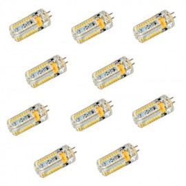 10 pièces G4 6W 72 SMD 3014 600 lm blanc chaud/blanc froid T LED décoratives à deux broches AC/DC 12-24V