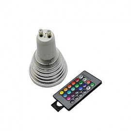 1 pièces GU10 5W 3X 72LM 2800-3500/6000-6500K RGB/spots télécommandés à changement de couleur AC 220-240V