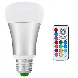 Ampoules LED 10 W E26/E27, changement de couleur + blanc lumière du jour 2 en 1, intensité variable avec télécommande, remplacement 60 W, RGBW