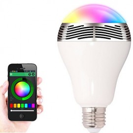 E27 Bluetooth contrôle intelligent musique haut-parleur LED RGB couleur ampoule lampes (AC85-265V)