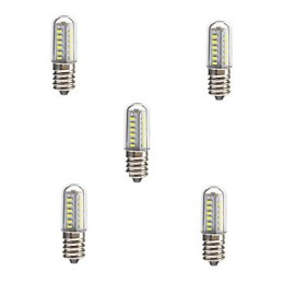 5 pièces 3 W E14 LED lumière de réfrigérateur 25 * SMD3014 blanc chaud/froid décoratif mini ampoules étanches pour réfrigérateur congélateur et lustres en cristal AC220-240 V