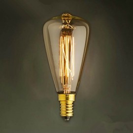 Ampoule jaune E14 40W St48 Edison, petit bouchon à vis, lustre rétro, ampoules décoratives