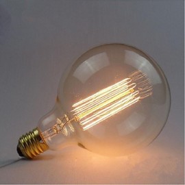 E27 40W G125 fil droit grande ampoule Edison rétro ampoules décoratives