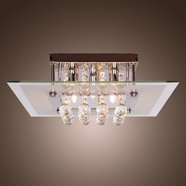 Plafonnier Moderne Crystal Living 5 Lumières