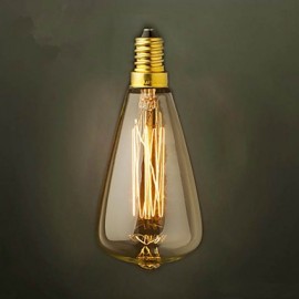 Ampoule ST48 E14 220V-240V 40W, bouchons à vis Edison, petite ampoule de lustre rétro jaune