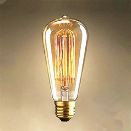 Ampoules à fil droit Edison ST64 25W, lumière de décoration artistique Edison à vendre